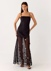 Jesiah Embellished Maxi Dress - Black