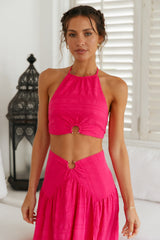 Lemon Tree Crop Top Pink