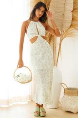 Cactus Bloom Maxi Dress Green
