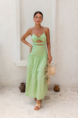 Make It Natural Maxi Dress Green