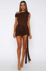 Make Them Jealous Mini Dress Chocolate