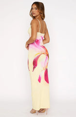 Feeling The Heat Maxi Dress Lemon Spritz