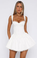 Like De Ja Vu Mini Dress White