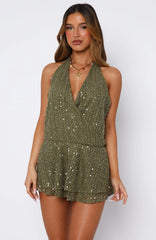 Island Radiance Mini Dress Olive