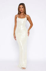 Neptune Maxi Dress Pearl