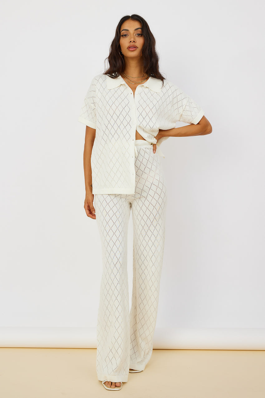 Angel Face Pants White