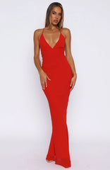 Put You First Maxi Dress Red