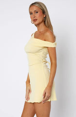 Nights Away Mini Dress Lemon