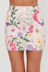 High Street Jacquard Mini Skirt Floral Multi