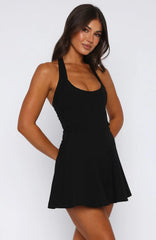We Belong Halter Mini Dress Black