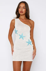 Own Best Friend Sequin Knit Mini Dress White