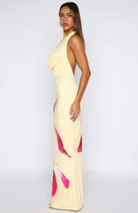 Vacation Time Maxi Dress Lemon Spritz
