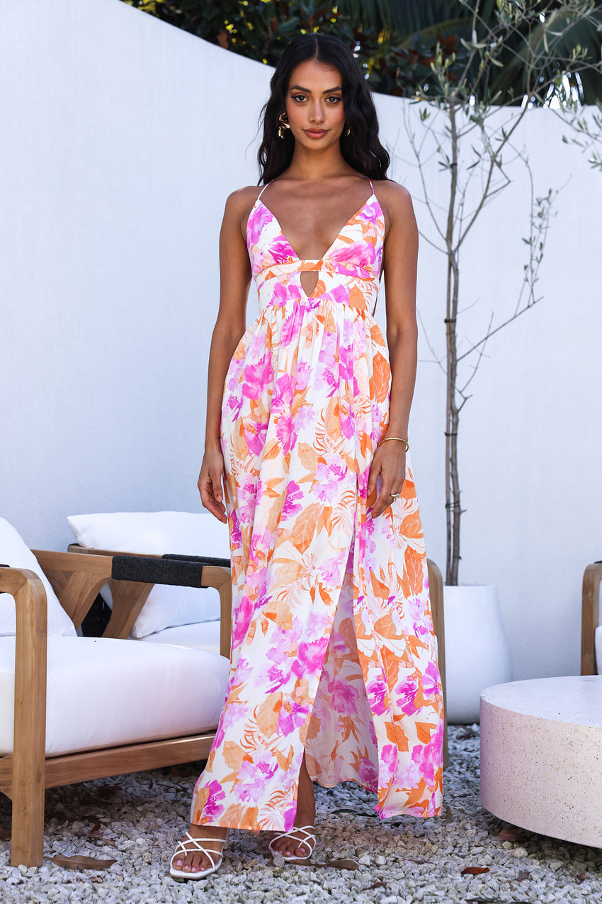 Fancy Resort Maxi Dress Orange