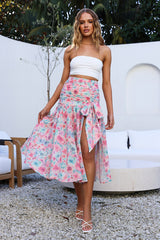 Picnic In The Summer Maxi Skirt Pink