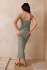 Think Of Me Mesh Maxi Dress Green