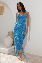 Curiosity Midi Dress Blue