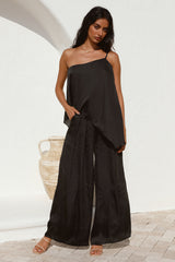 Moving In Crop Top Black