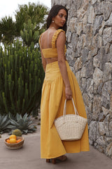 Mango Trees Maxi Skirt Mustard