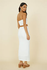 Poolside Adventure Maxi Skirt White
