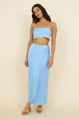 The Right Place Crop Top Blue
