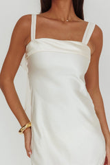Carmel Shoulder Sash Midi Dress Oyster