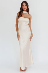 Damsel Reverse Halter Maxi Dress Oyster