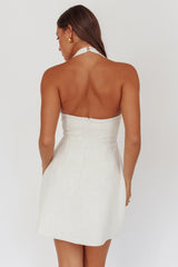 Hendrix Halterneck A-Line Mini Dress Cream
