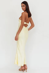 Jassinta Keyhole Bust Maxi Dress Lemon