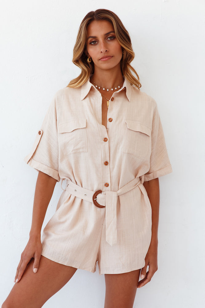 Arles Playsuit Tan